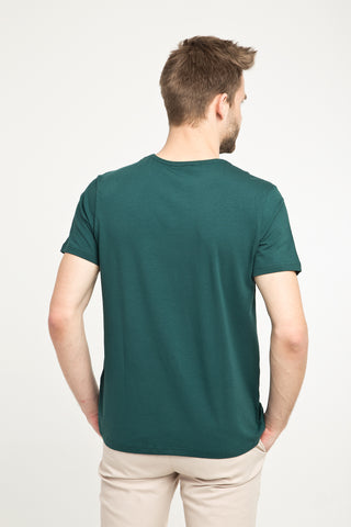  Zümrüt Yeşili Bisiklet Yaka Slim Fit Dar Kesim Tişört