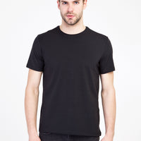 Koyu Antrasit Bisiklet Yaka Slim Fit Dar Kesim Tişört