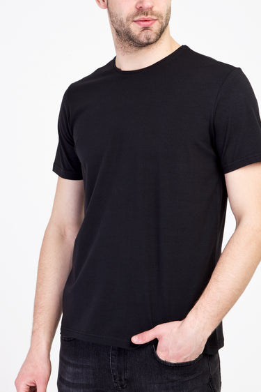 Koyu Antrasit Bisiklet Yaka Slim Fit Dar Kesim Tişört