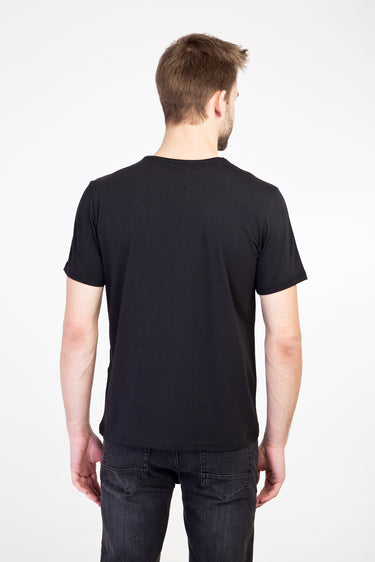 Koyu Antrasit Bisiklet Yaka Slim Fit Dar Kesim Tişört