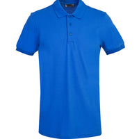 Kobalt Mavi Polo Yaka Slim Fit Dar Kesim Pamuk Tişört