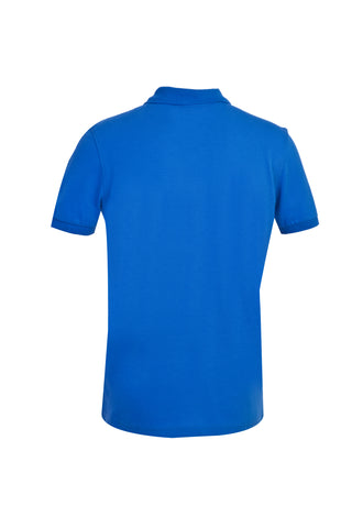  Kobalt Mavi Polo Yaka Slim Fit Dar Kesim Pamuk Tişört