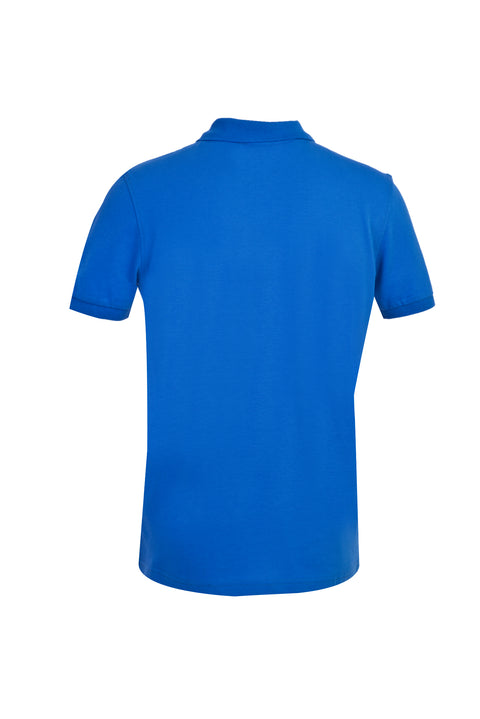 Kobalt Mavi Polo Yaka Slim Fit Dar Kesim Pamuk Tişört