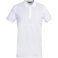 Beyaz Polo Yaka Slim Fit Dar Kesim Pamuk Tişört