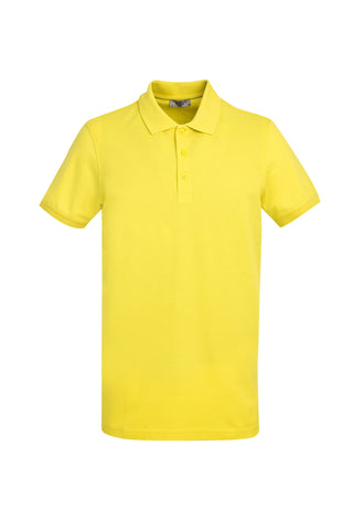  Limon Sarı Polo Yaka Slim Fit Dar Kesim Pamuk Tişört