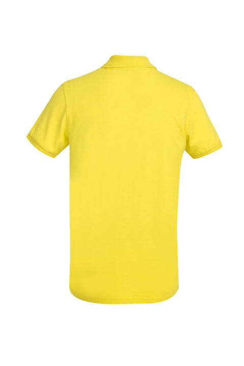 Limon Sarı Polo Yaka Slim Fit Dar Kesim Pamuk Tişört