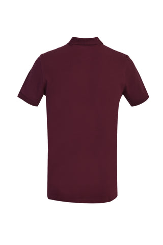  Vişne Polo Yaka Slim Fit Dar Kesim Pamuk Tişört