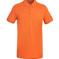 Bal Kabağı Polo Yaka Slim Fit Dar Kesim Pamuk Tişört