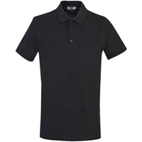 Koyu Antrasit Polo Yaka Slim Fit Dar Kesim Pamuk Tişört