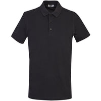 Koyu Antrasit Polo Yaka Slim Fit Dar Kesim Pamuk Tişört