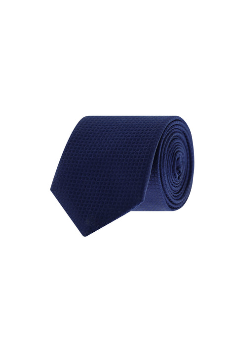 Koyu Lacivert Desenli Kravat