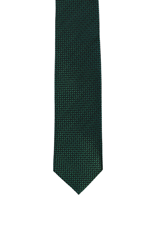 Koyu Yeşil Desenli Kravat