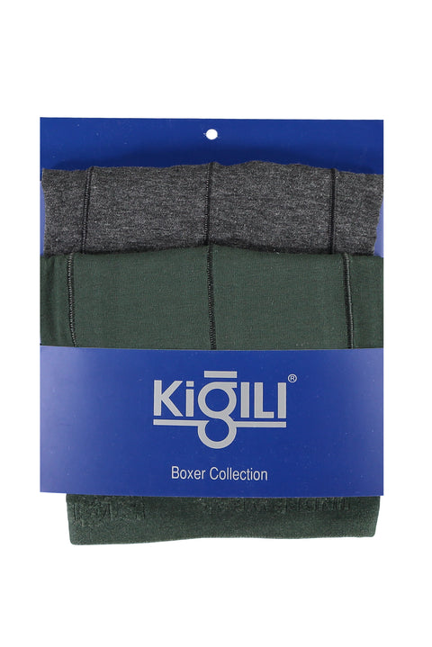 Açık Antrasit 2'li Pamuklu Süprem Boxer Seti