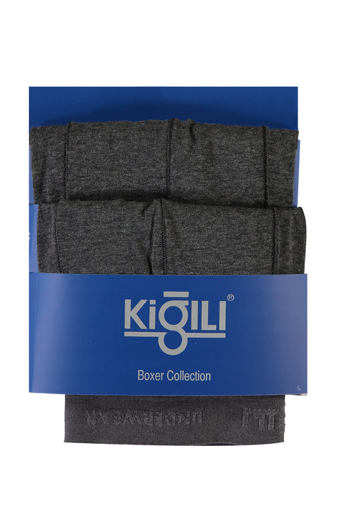 Koyu Antrasit 2'li Pamuklu Süprem Boxer Seti