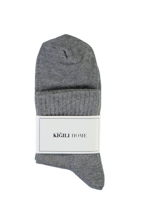 Orta Gri Spor Soket Çorap