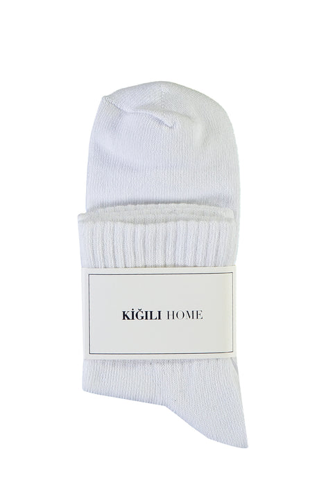 Beyaz Spor Soket Çorap