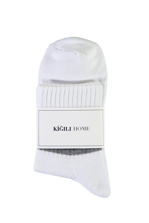 Beyaz Spor Soket Çorap