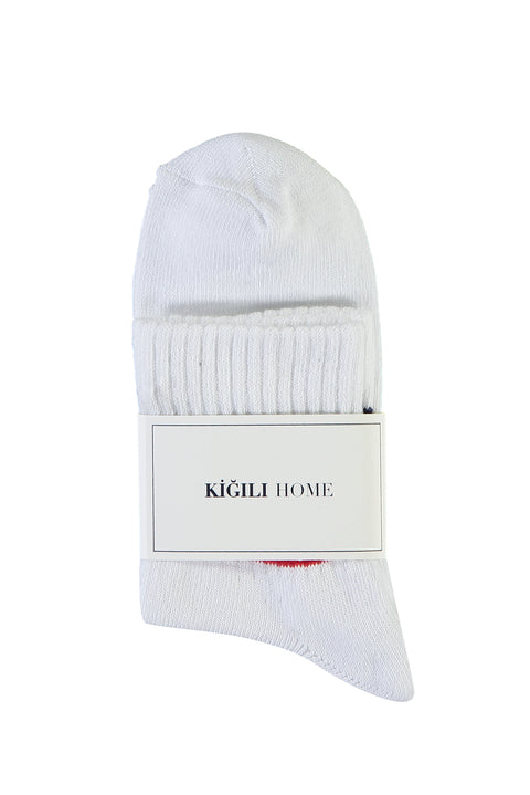 Beyaz Spor Soket Çorap