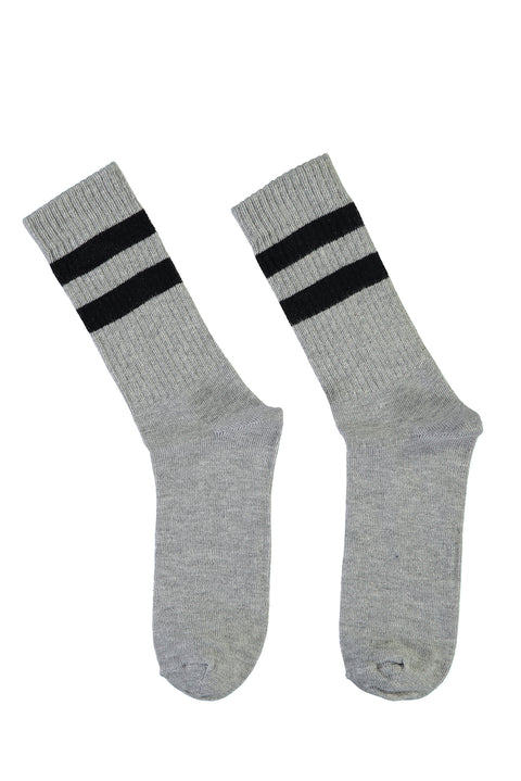 Orta Gri Melanj Spor Soket Çorap