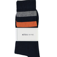 Orta Lacivert Spor Soket Çorap Pamuklu