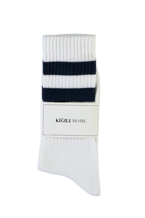 Beyaz Spor Soket Çorap