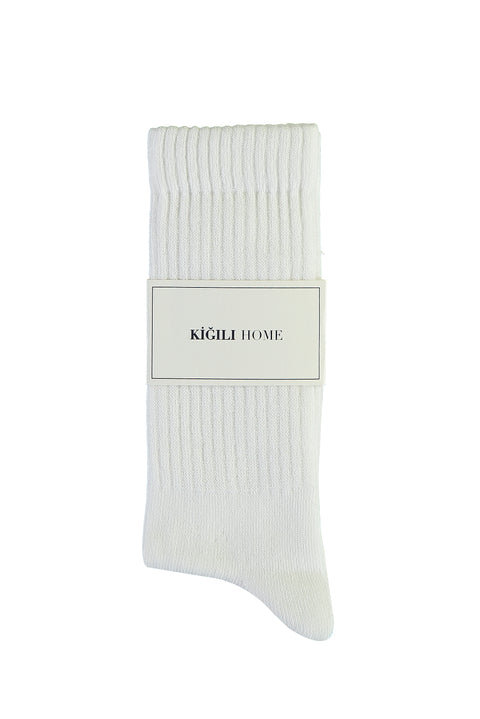 Beyaz Spor Soket Çorap