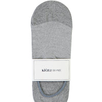 Açık Gri Melanj Pamuklu Loafer Çorap