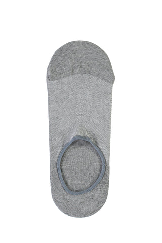  Açık Gri Melanj Pamuklu Loafer Çorap