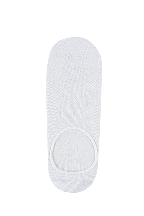 Beyaz Pamuklu Loafer Çorap