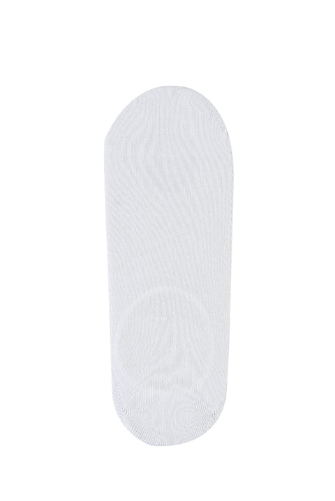 Beyaz Pamuklu Loafer Çorap