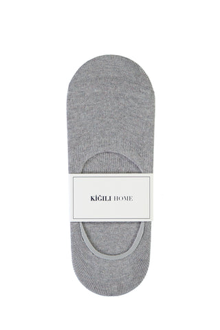  Açık Gri Melanj Loafer Çorap
