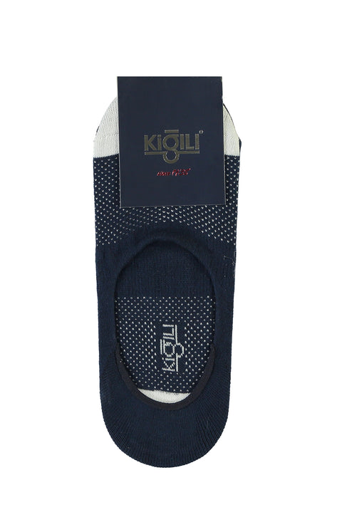 Lacivert-Beyaz 2'li Loafer Çorap Seti