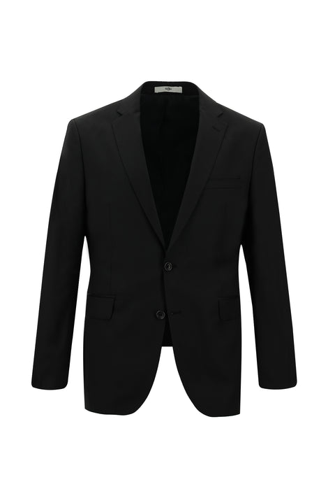 Siyah 7 Drop Super Slim Fit Eksra Dar Kesim Yün Takım Elbise