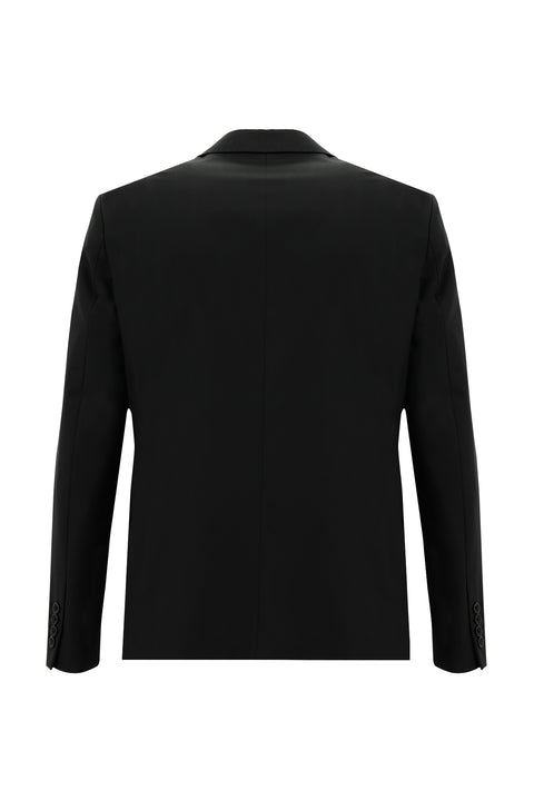 Siyah 7 Drop Super Slim Fit Eksra Dar Kesim Yün Takım Elbise