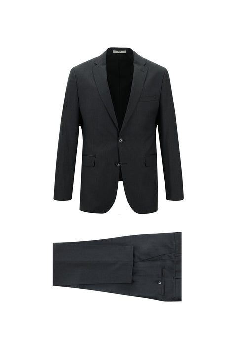 Orta Antrasit 7 Drop Super Slim Fit Eksra Dar Kesim Yün Takım Elbise