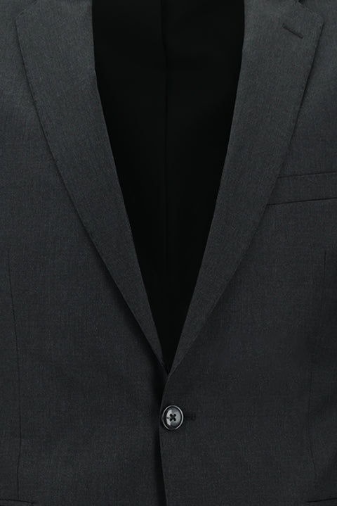 Orta Antrasit 7 Drop Super Slim Fit Eksra Dar Kesim Yün Takım Elbise
