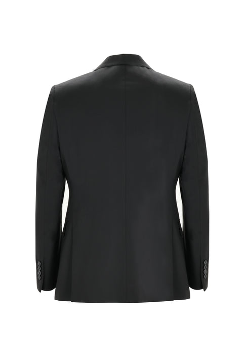 Siyah 6 Drop Regular Fit Standart Kesim Yünlü Takım Elbise