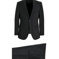 Black 6-Drop Regular Fit Standard Cut Suit