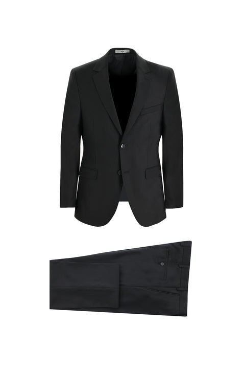 Black 6-Drop Regular Fit Standard Cut Suit