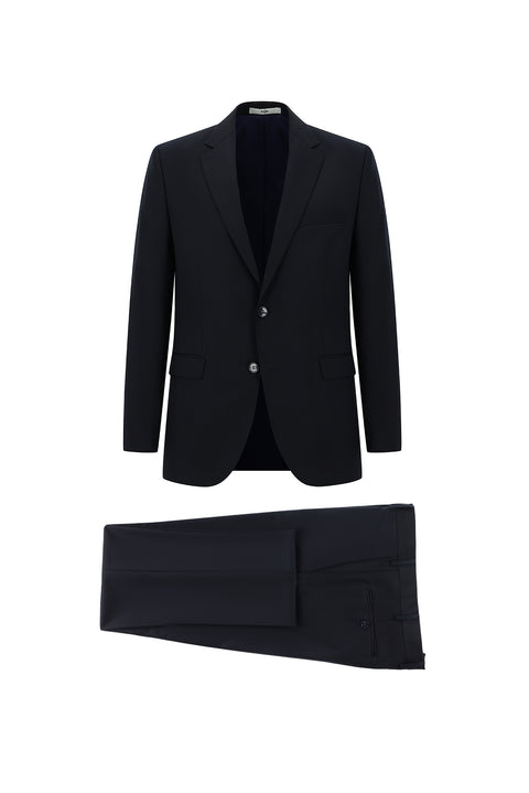 Koyu Lacivert 4 Drop Relaxed Fit Rahat Kesim Takım Elbise