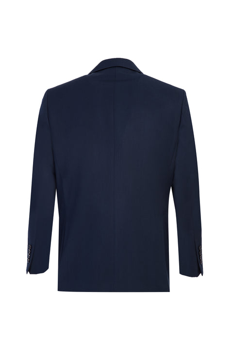 Orta Lacivert 4 Drop Relaxed Fit Rahat Kesim Yelekli Takım Elbise