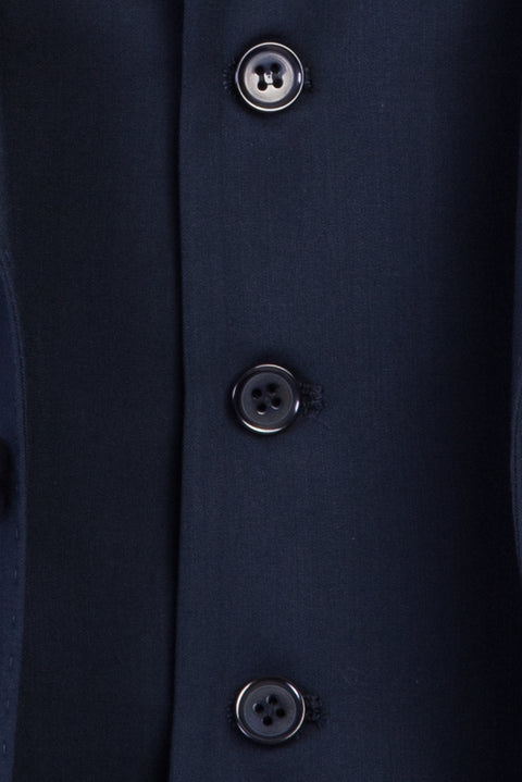 Orta Lacivert 4 Drop Relaxed Fit Rahat Kesim Yelekli Takım Elbise