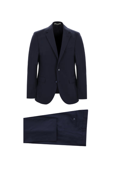 Koyu Lacivert Slim Fit Dar Kesim Klasik Takım Elbise