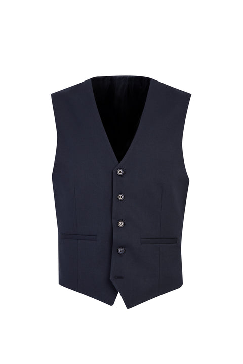 Koyu Lacivert 6 Drop Regular Fit Standart Kesim Yelekli Takım Elbise