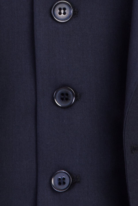 Koyu Lacivert 7 Drop Slim Fit Dar Kesim Yelekli Takım Elbise