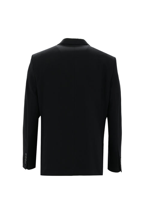 Siyah 4 Drop Relaxed Fit Rahat Kesim Yelekli Takım Elbise