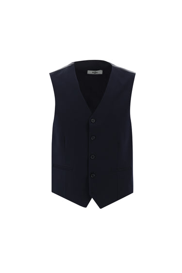 Orta Lacivert Regular Fit Yelekli Takım Elbise