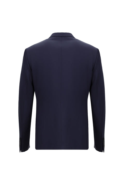 Koyu Lacivert 6 Drop Regular Fit Standart Kesim Yelekli Takım Elbise