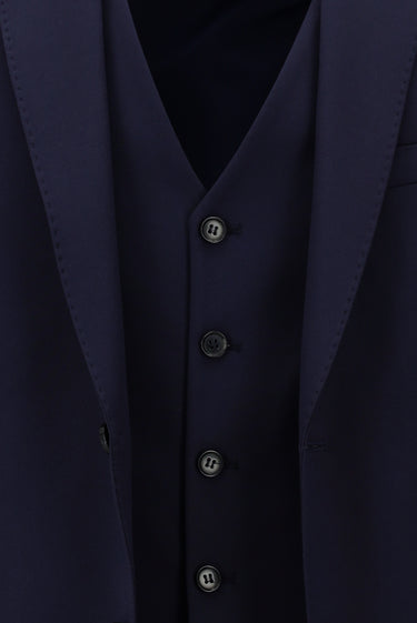 Koyu Lacivert Regular Fit Klasik Yelekli Takım Elbise