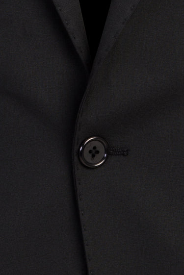 Siyah 7 Drop Slim Fit Dar Kesim Yünlü Takım Elbise